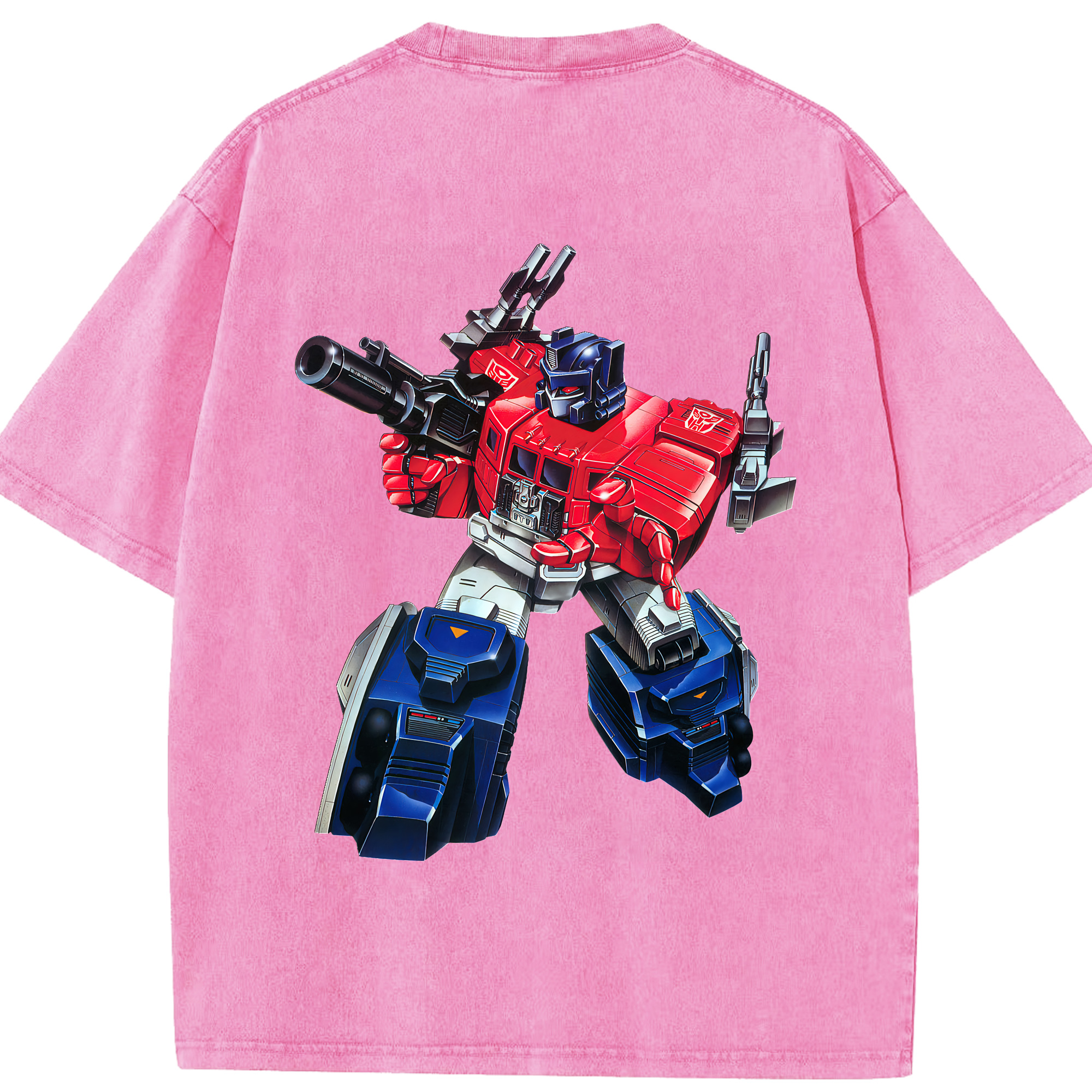 （画像用） Transformers トランスフォーマー 綿100% ヴィンテージ風 半袖Tシャツ（背面プリント）